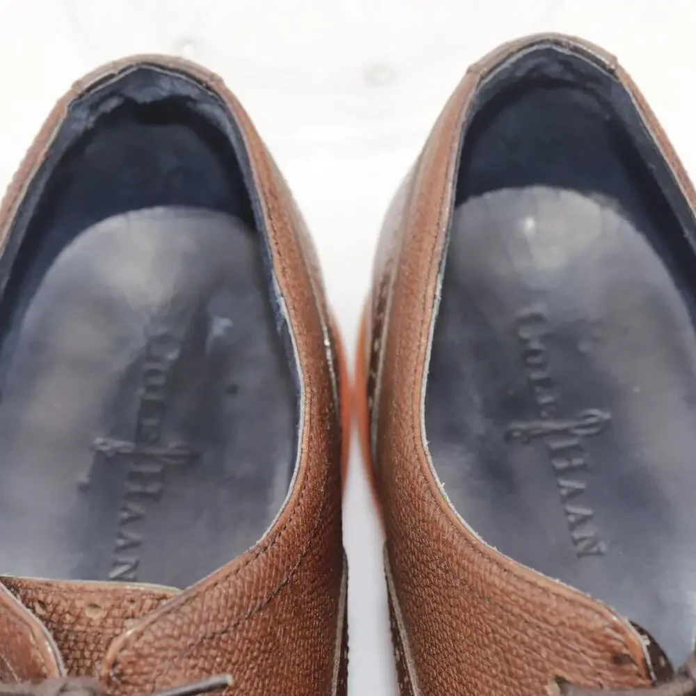 Cole Haan Mens Great Jones Oxfords Size 11 M  Brown Wingtip Brogue Dress Shoes‎